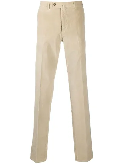 Pt01 Straight-leg Corduroy Trousers In Neutrals