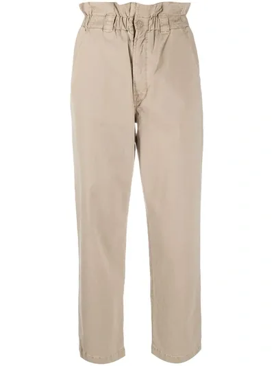 Mother Paperbag-waist Trousers In Neutrals