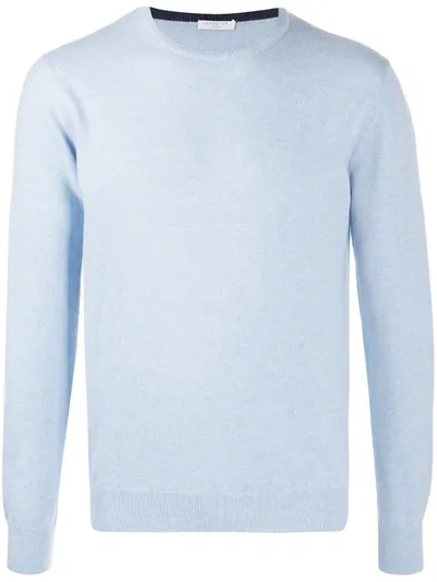 Cenere Gb Rib-trimmed Cashmere Jumper In Blue