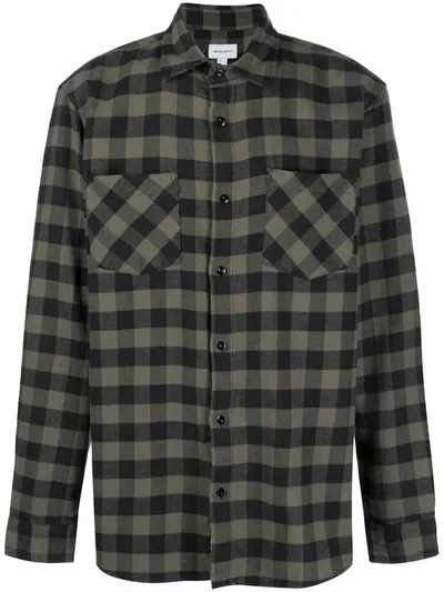 Woolrich Checked Flannel Shirt In Black