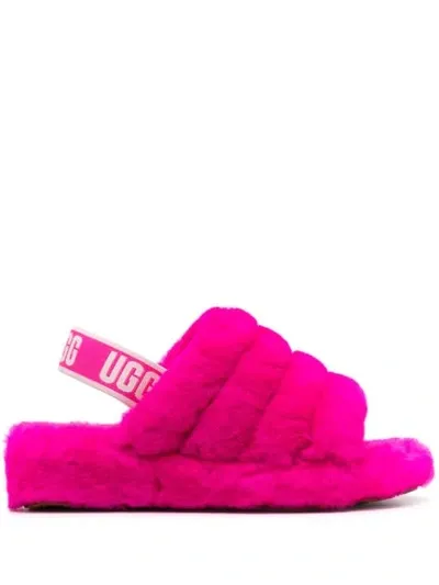 Ugg Quilted Shearling Slippers In Pink