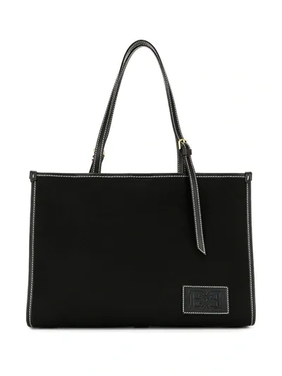 Bally Logo-patch Tote Bag In Black