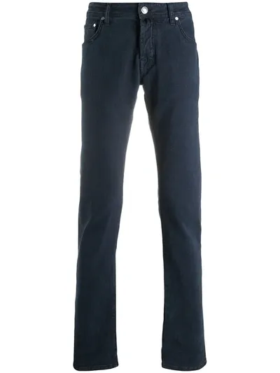 Jacob Cohen Straight-leg Chino Trousers In Blue