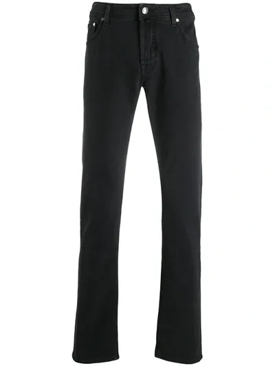 Jacob Cohen Straight Leg Jeans In Black