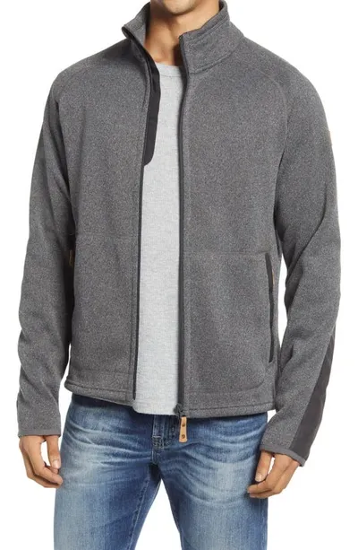 Fjall Raven Fjällräven Övik Fleece Zip Sweater In Dark Grey