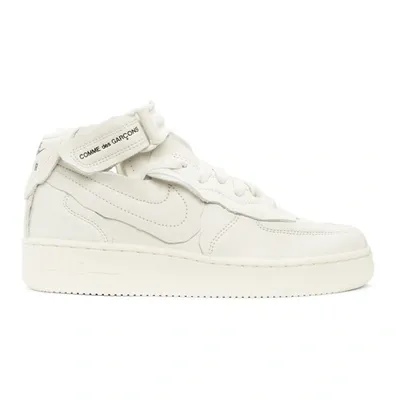 Comme Des Garçons Comme Des Garcons Off-white Nike Edition Air Force 1 Mid Sneakers In 2 Off White