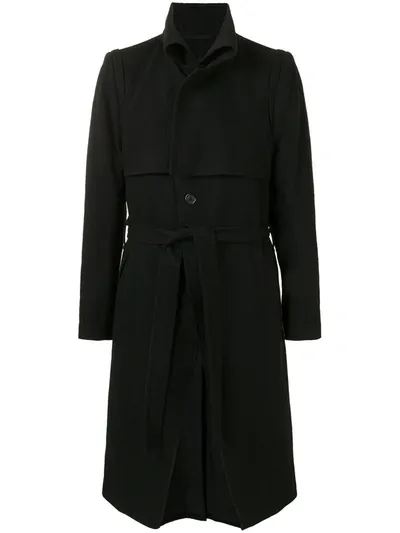 Ann Demeulemeester Single-breasted Tied Waist Coat In Black