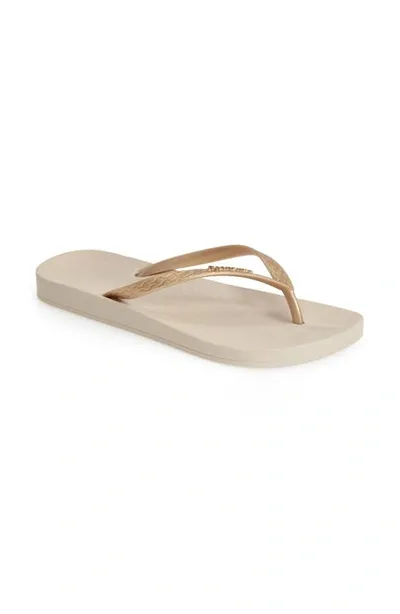 Ipanema Anatomica Tan Gold Flip Flops In Gde