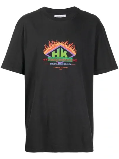 Han Kjobenhavn Embroidered Logo T-shirt In Black