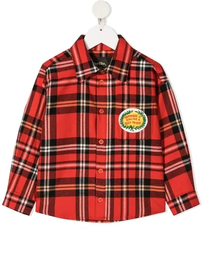 Mini Rodini Kids' Check Flannel Shirt In Red