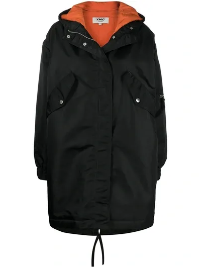 Ymc You Must Create Oversized Hooded Coat In Black