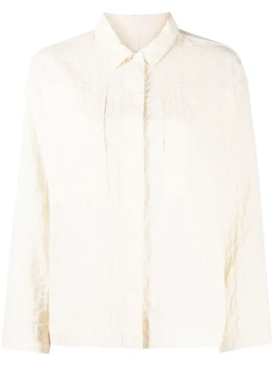 Ymc You Must Create Textured Long-sleeve Shirt In Neutrals