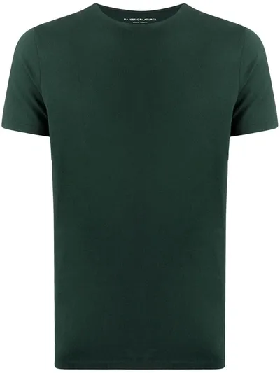 Majestic Crew Neck T-shirt In Green