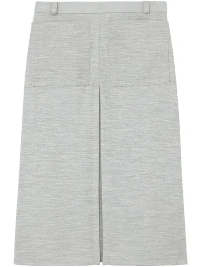 Burberry Box Pleat Skirt In Grey