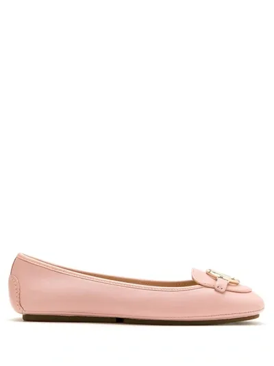 Michael Michael Kors Lillie Logo Plaque Ballerina Shoes In Pink