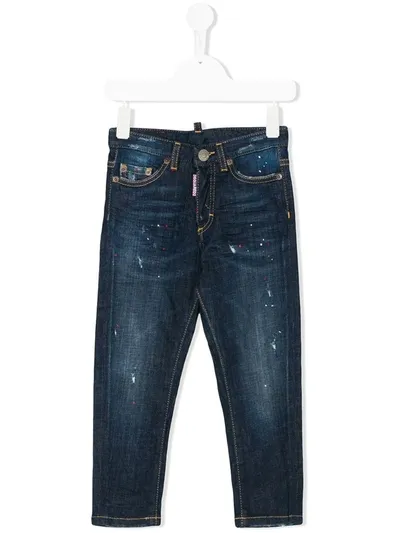 Dsquared2 Kids' Distressed Jeans In Blue