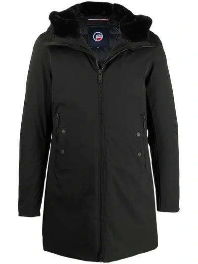 Fusalp Hooded Padded Coat In Black