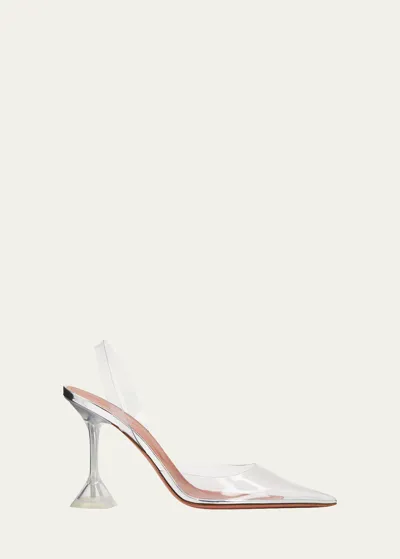 Amina Muaddi Holliglass Transparent Pumps In Pvc Milkyway