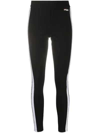 Fila Logo Tape Detail Leggings In Black