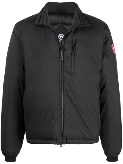 Canada Goose Logo Sleeve Padded Jacket In Black