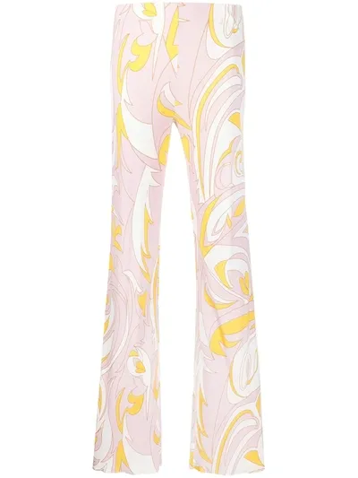 Emilio Pucci Lilly Pattern Trousers In Pink