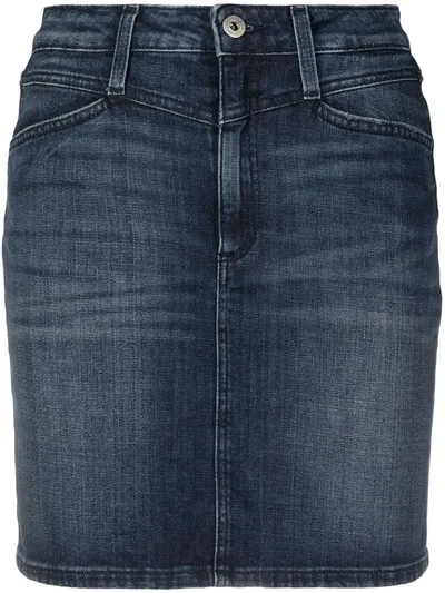 Dondup Mini Denim Skirt In Blue