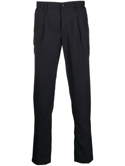 Altea Pleat-front Straight Leg Trousers In Blue