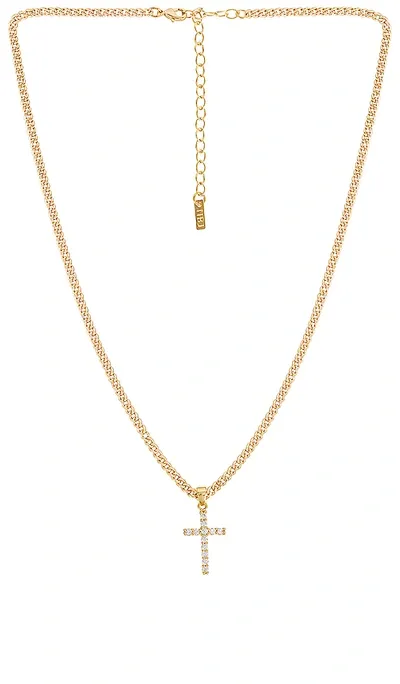 Natalie B Jewelry Korsa Cross Necklace In Gold