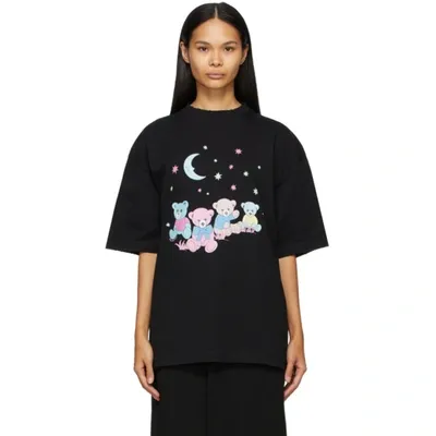 Balenciaga Love Bear-print Cotton-jersey T-shirt In Black