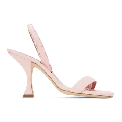 By Far Lotta Leather Slingback Sandals In Pink