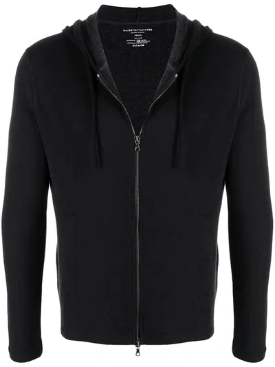 Majestic Zip-up Hoodie In Black