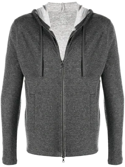 Majestic Zip-up Hoodie In Grey