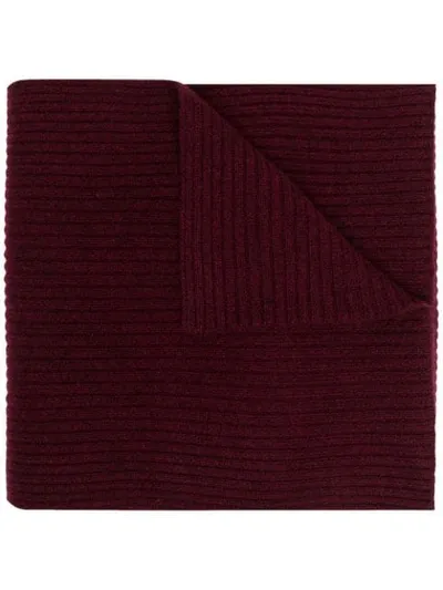 N•peal Ribbed Cashmere Scarf In Red