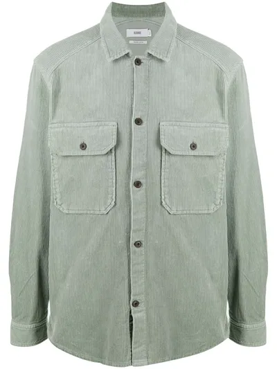 Closed Button-up Corduroy Shirt In Neutrals