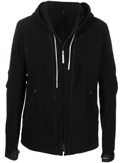 Isaac Sellam Experience Hooded Zipped-up Jacket In Black