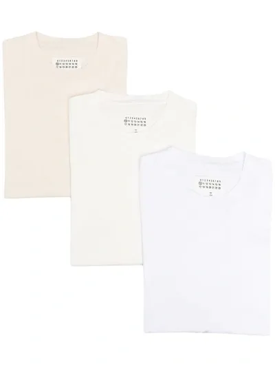 Maison Margiela Crew Neck Cotton T-shirt In White