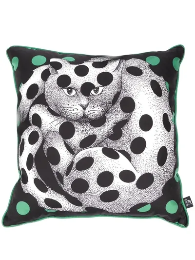 Fornasetti High Fidelity Silk Cushion 45cm X 45 Cm In Multicolour