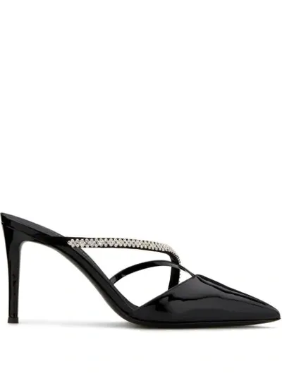 Giuseppe Zanotti Embellished Pointed Mules In Black