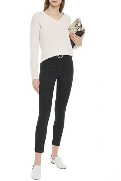 Dl1961 Farrow Cropped High-rise Skinny Jeans In Black