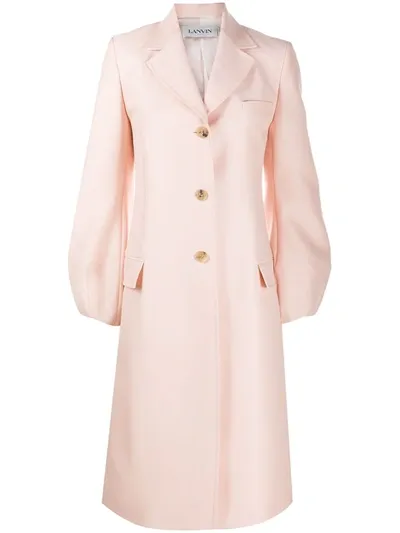 Lanvin Balloon-sleeve Coat In Pink