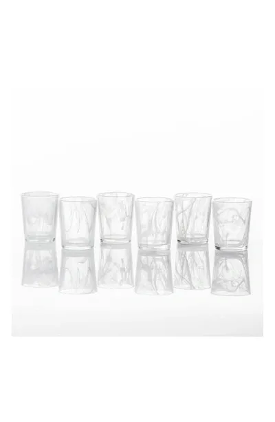 Fortessa Swirl Set Of 6 Double Old Fashioned Glasses In Clear