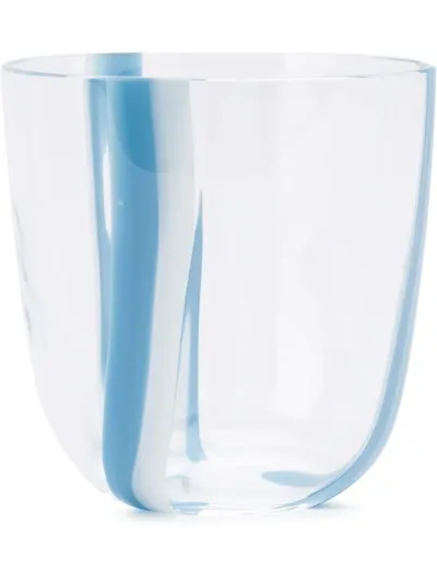 Carlo Moretti Two-tone Stripe Glass In Blue