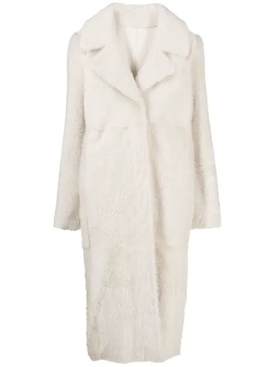 Drome Dream Shearling Coat In White