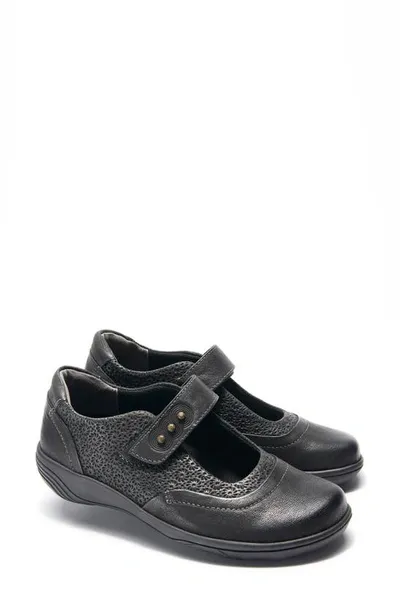 Halsa Footwear Aloe Mary Jane In Black Leather