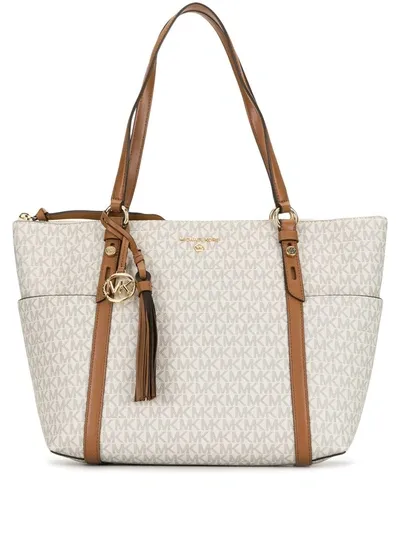 Michael Michael Kors Nomad Monogram Print Tote Bag In Grey