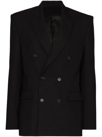 Wardrobe.nyc Wardrobe. Nyc Double Breasted Blazer In Black