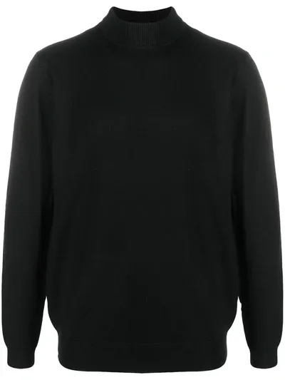 Karl Lagerfeld Mock Neck Sweater In Black