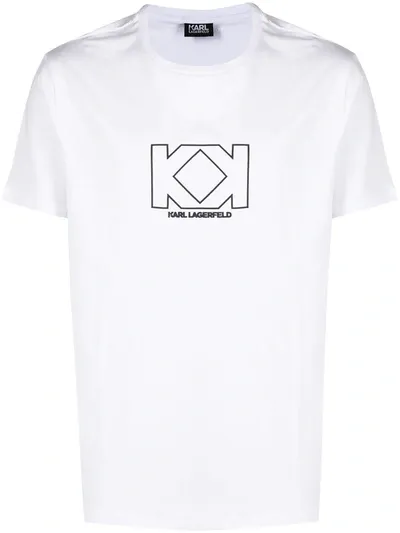 Karl Lagerfeld Logo-print Short-sleeved T-shirt In White