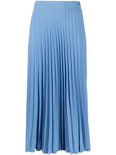 Mm6 Maison Margiela High-waist Pleated Skirt In Blue