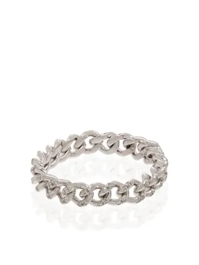 Shay 18kt White Gold Diamond Chain-link Ring